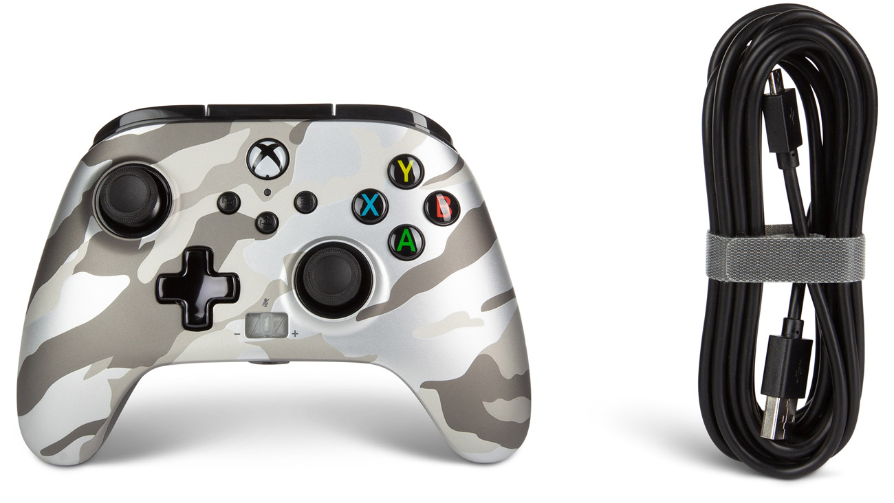 Kontroler przewodowy PowerA Enhanced do Xbox Series X|S Metallic Camo White