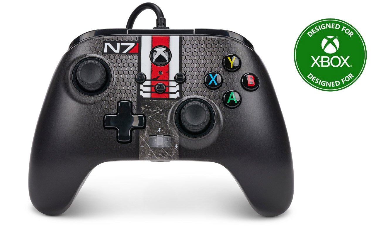 Pad przewodowy PowerA Enhanced Mass Effect N7 do Xbox Series X|S - Widok od przodu
