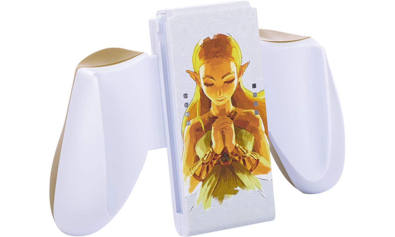 Uchwyt PowerA Grip Princess Zelda do Joy-Con - Widok od przodu pod kątem