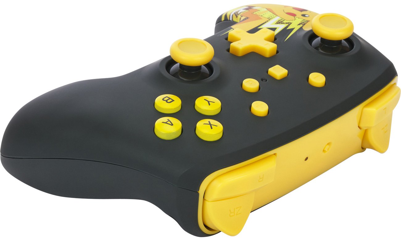Kontroler PowerA Pikachu Ecstatic do Nintendo Switch - Widok od góry pod kątem