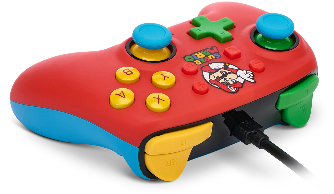 Kontroler przewodowy PowerA Nano Mario Medley do Nintendo Switch - Widok etui od góry pod kątem