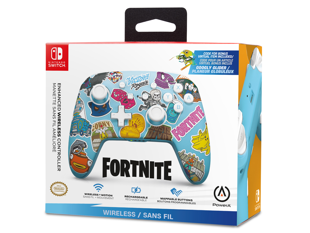 Opakowanie kontrolera PowerA Enhanced Fortnite Sticker Mania
