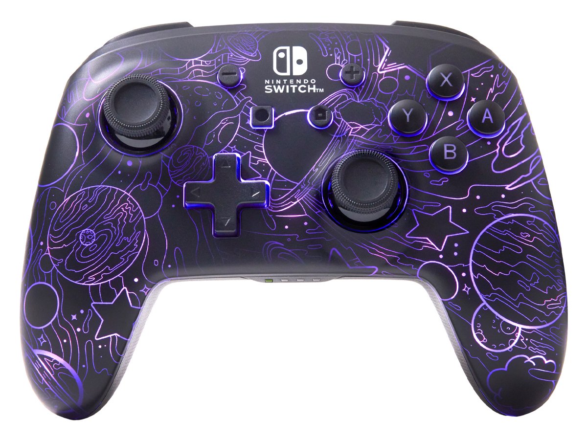 Kontroler PowerA Enhanced Lumectra Galactic Vortex - Widok od przodu