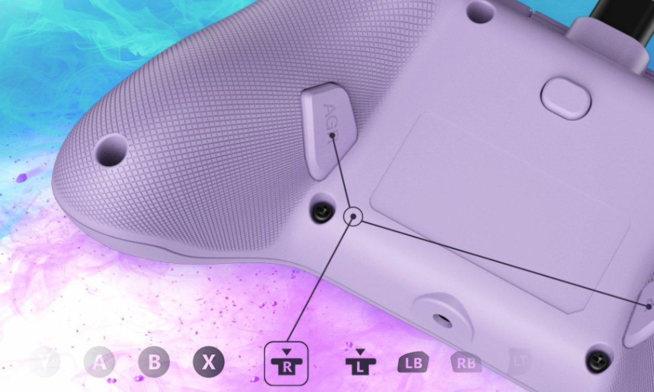 Kontroler przewodowy PowerA XS NANO Enhanced Lilac - Rozwiązania ułatwiające rozgrywkę