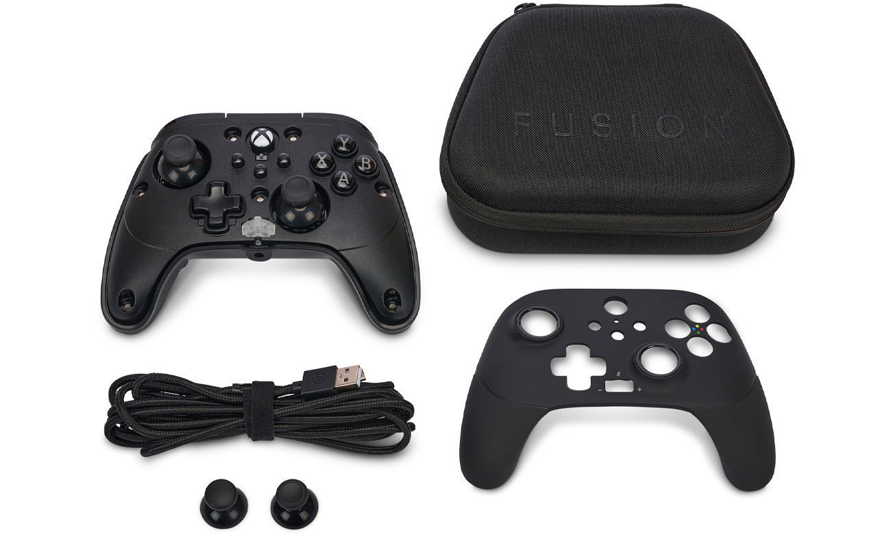 Kontroler przewodowy PowerA Fusion Pro 3 do Xbox Series X|S Czarny - Zawartość zestawu