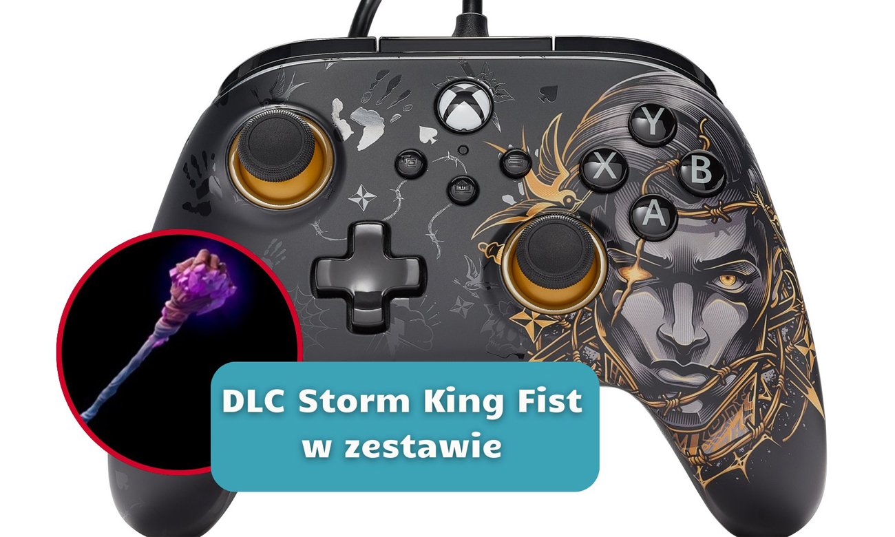 Kontroler przewodowy PowerA Advantage Fortnite Midas + DLC