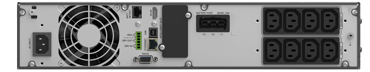 UPS Power Walker VFI ICR IOT PF1 ON-LINE widok z tyłu