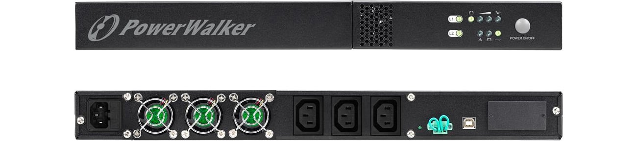 Zasilacz awaryjny UPS Power Walker ON-LINE 1000VA 3X IEC USB RS-232 LCD RACK VFI 1000R/1U