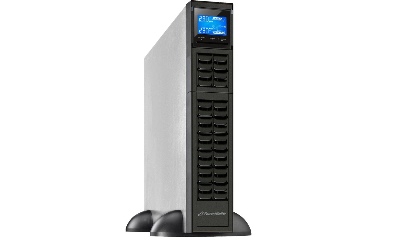 Zasilacz awaryjny UPS Power Walker ON-LINE 1000VA 3X IEC USB RS-232 LCD RACK TOWER VFI 1000 CRM LCD
