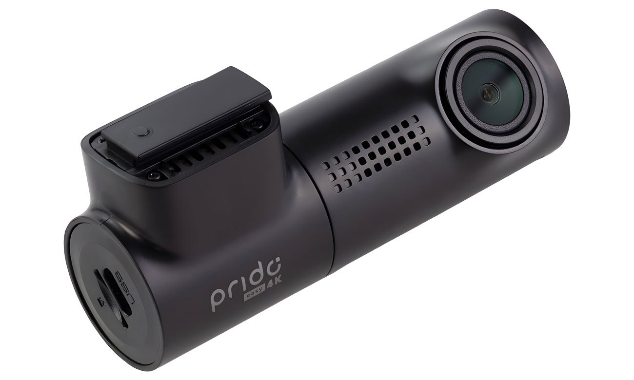 Wideorejestrator Prido Easy 4K - Widok od przodu pod kątem