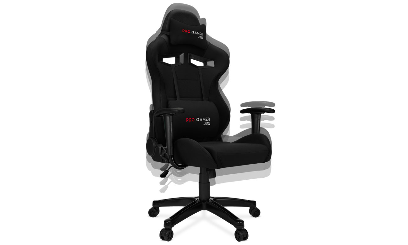 Fotel gamingowy Pro-Gamer AGURI PLUS Czarny - Widok od przodu pod kątem