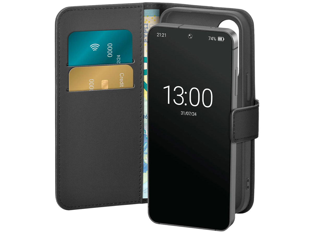 Puro Booklet Case z klapką i portfelem do Samsung Galaxy S25+ - czarne