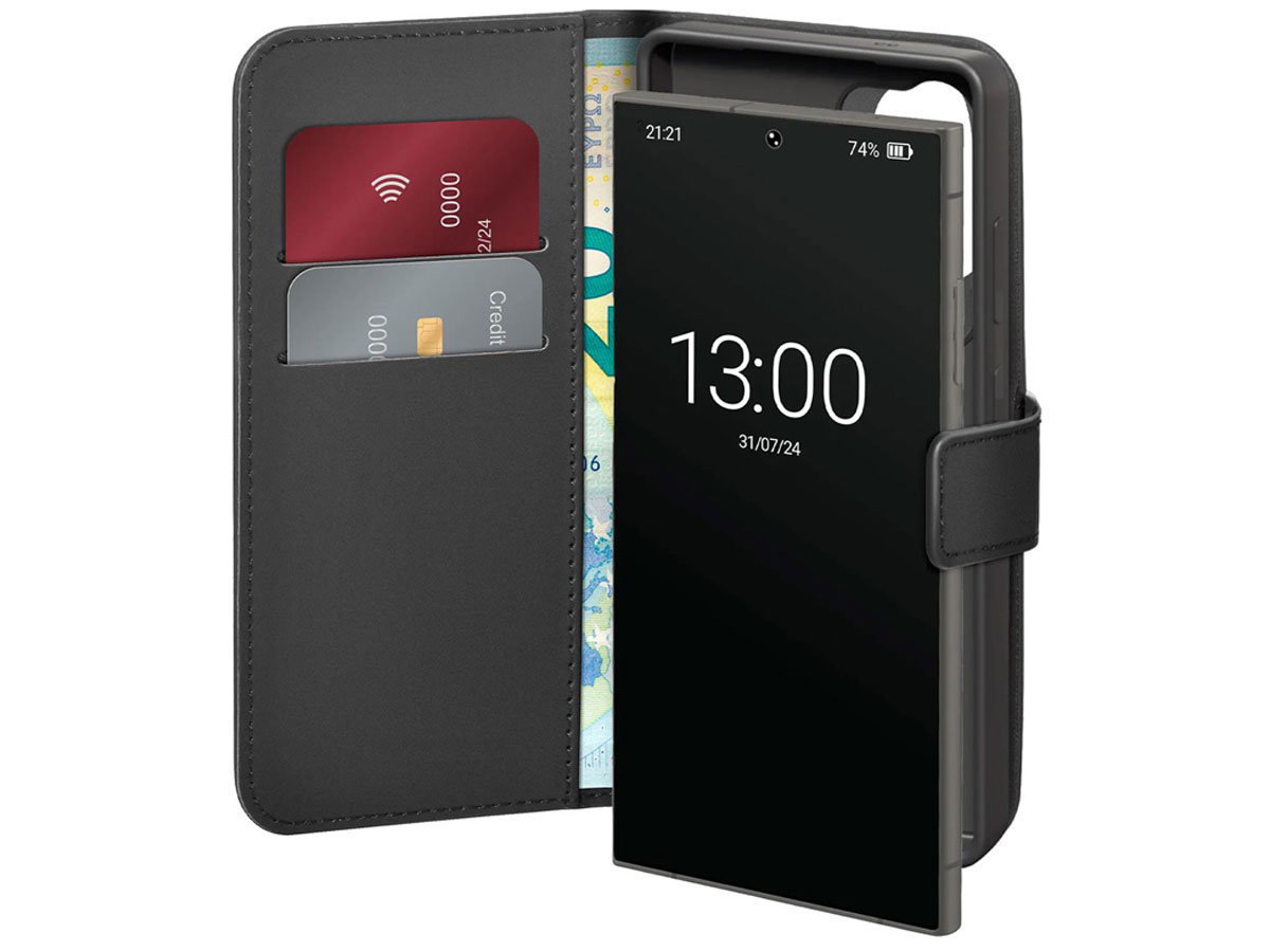 Puro Booklet Case z klapką i portfelem do Samsung Galaxy S25 Ultra - czarne