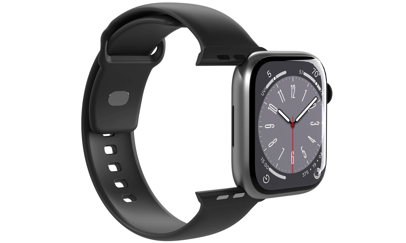 Pasek Puro Icon do Apple Watch 42 / 44 / 45 / 49 mm - czarny (2 szt.)