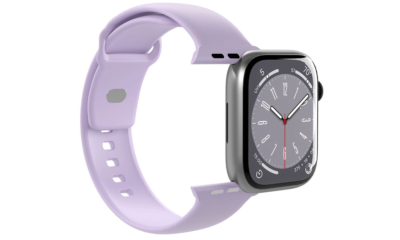 Pasek Puro Icon do Apple Watch 42 / 44 / 45 / 49 mm - lawendowy (2 szt.)