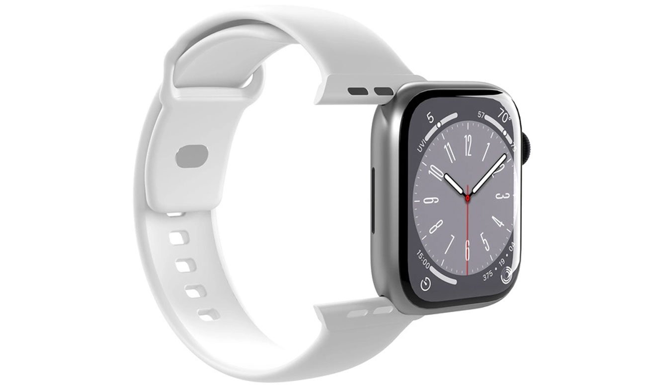 Pasek Puro Icon do Apple Watch 42 / 44 / 45 / 49 mm - biały (2 szt.)