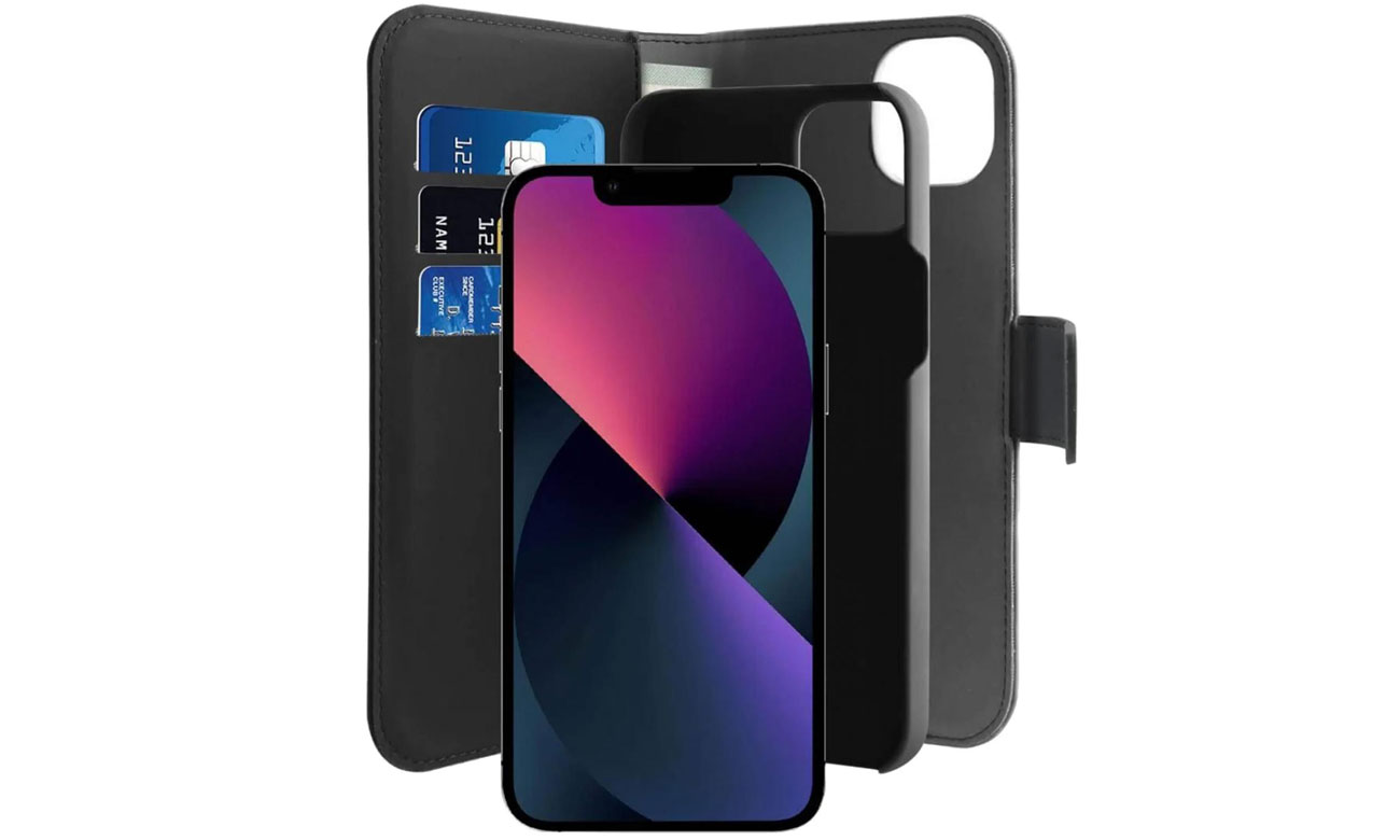 Puro Wallet Detachable MagSafe 2w1 z klapką i portfelem do iPhone 14