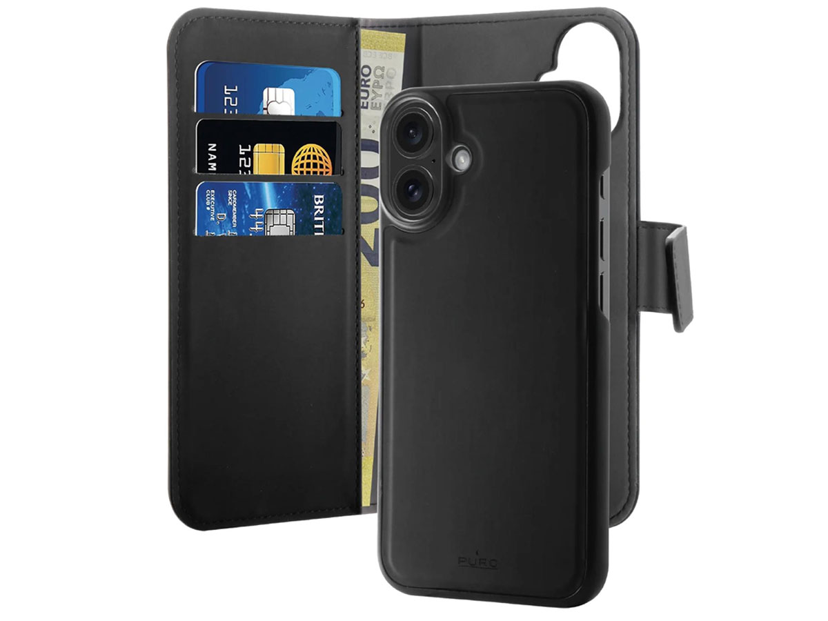 Puro Wallet Detachable MagSafe 2w1 z klapką i portfelem do iPhone 16