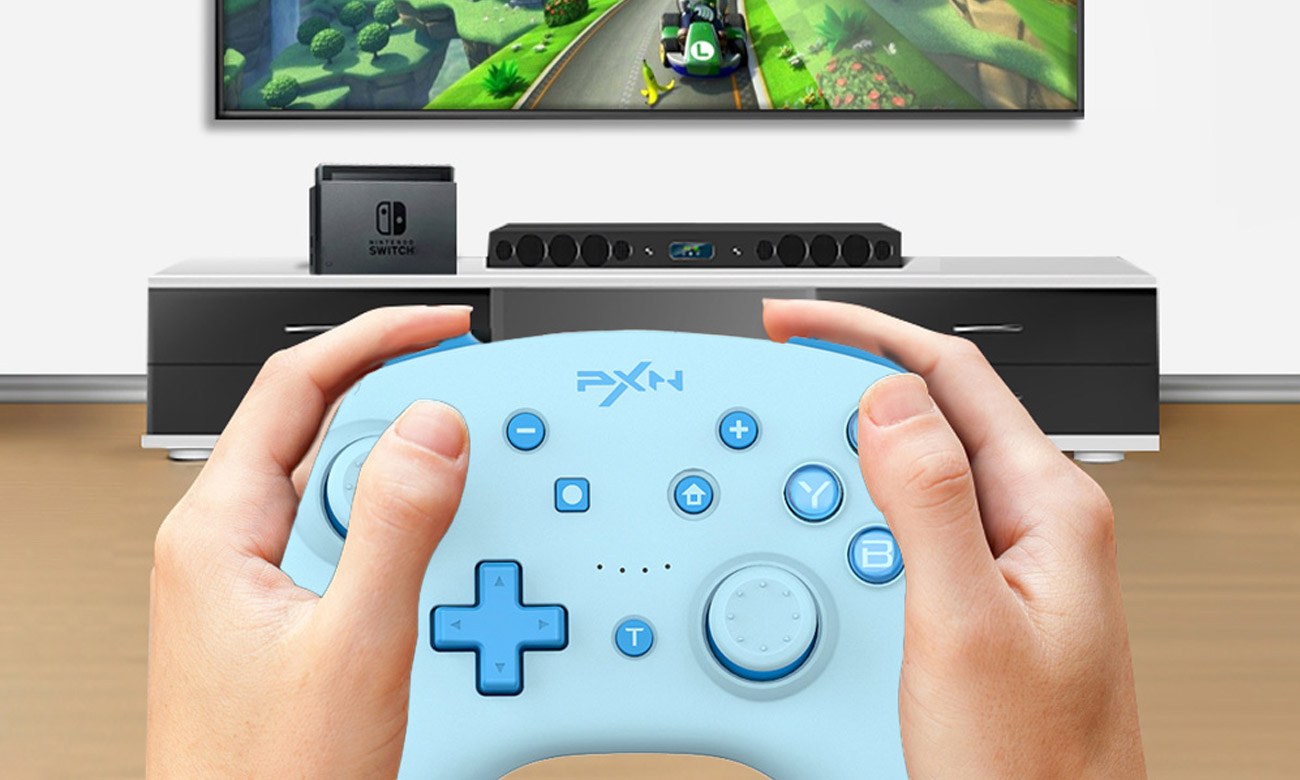 Kontroler bezprzewodowy PXN 9607X Niebieska fala - Wydajne zasilanie