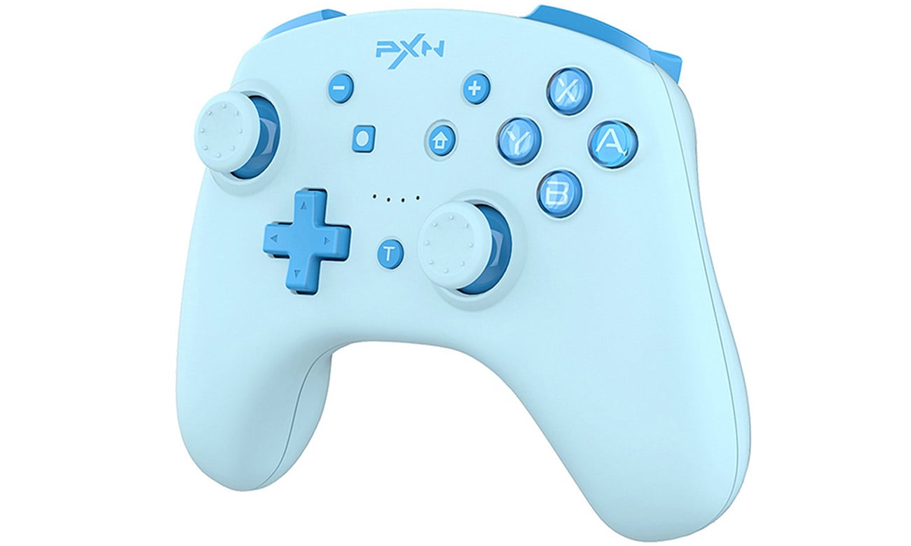 Kontroler bezprzewodowy PXN 9607X Niebieska fala - Widok od przodu pod kątem