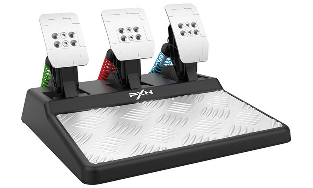 Pedały PXN A3 do PC, PS3, PS4, Xbox One i Nintendo Switch - Widok od przodu pod kątem
