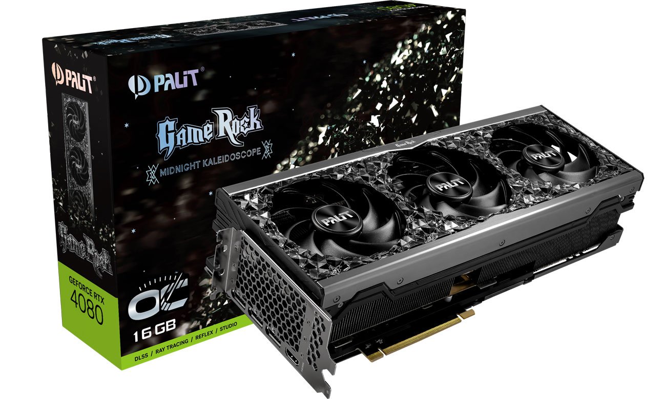 Palit GeForce RTX 4080 GameRock OC 16GB GDDR6X - Karty
