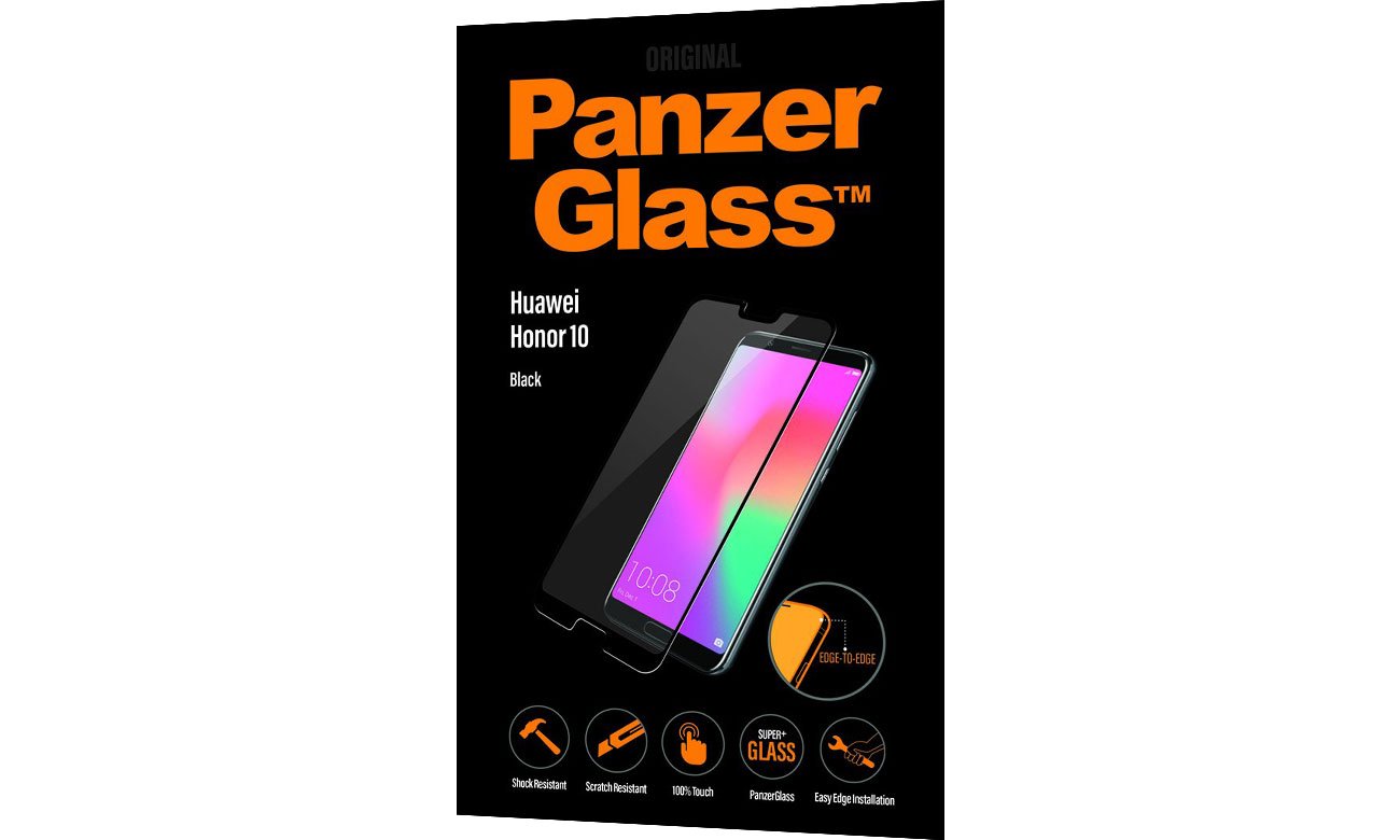 PanzerGlass Szkło Edge do Honor 10 Black 5711724053108 / 5310