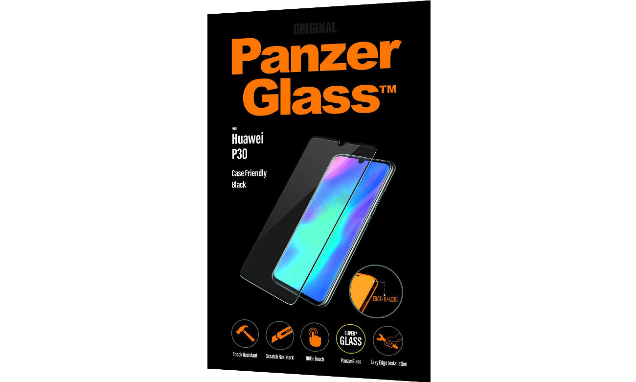 PanzerGlass Szkło Edge do Huawei P30 Black 5334 / 5711724053344