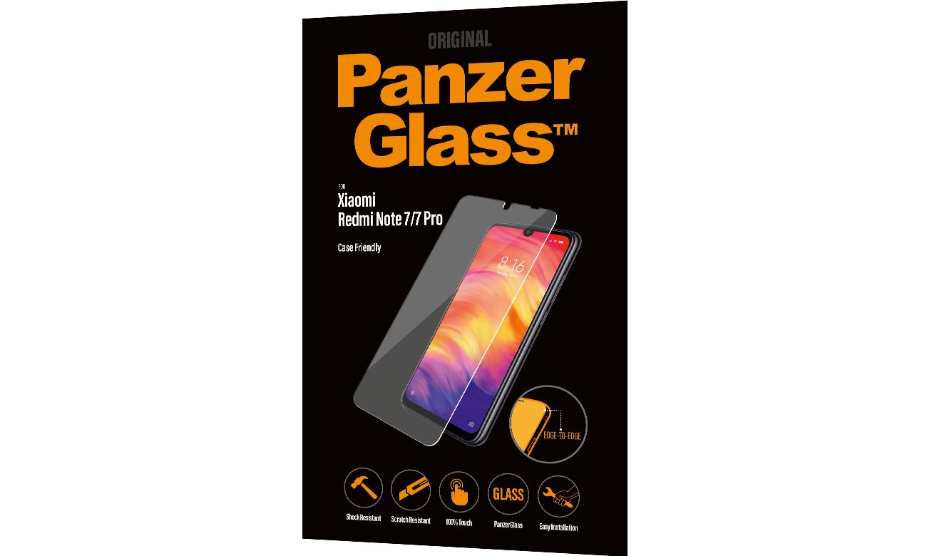 Folia/szkło na smartfon PanzerGlass Szkło Edge Casefriendly do Xiaomi Redmi Note 7 8012 / 5711724080128