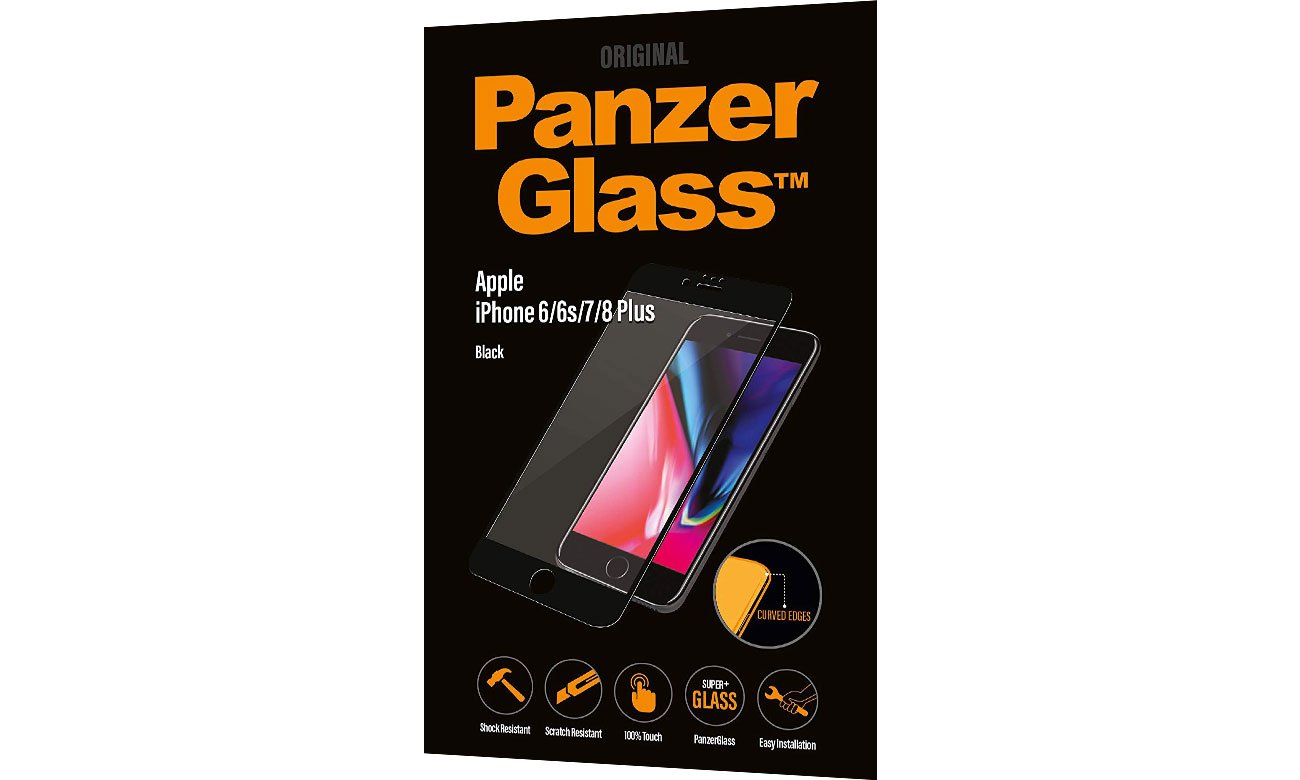 PanzerGlass Szkło Curved Edges do iPhone 6/6s/7/8 Plus Black 5711724026157 / 2615