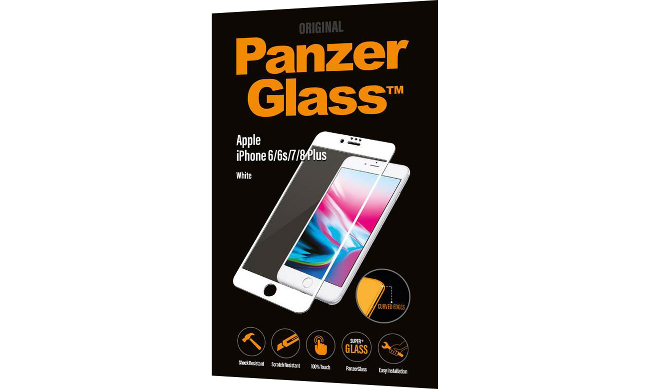 PanzerGlass Szkło Curved Edges do iPhone 6/6s/7/8 Plus White 5711724026171 / 2617