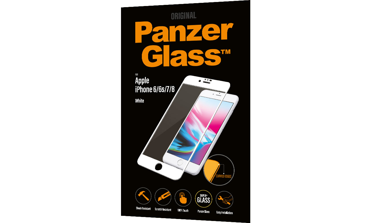 PanzerGlass Szkło Curved Edges do iPhone 6/6s/7/8 Black 5711724026188 / 2618