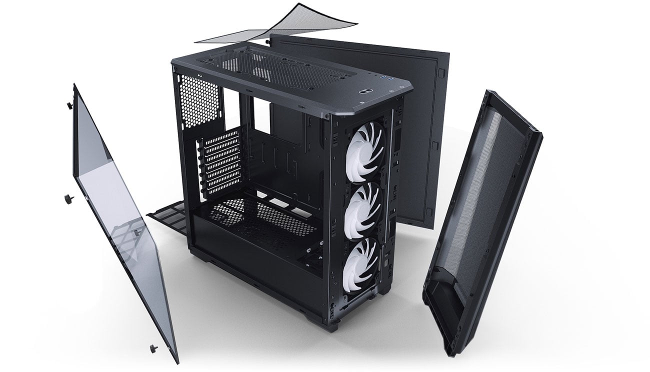 Phanteks Eclipse P400A Digital Black - Konstrukcja