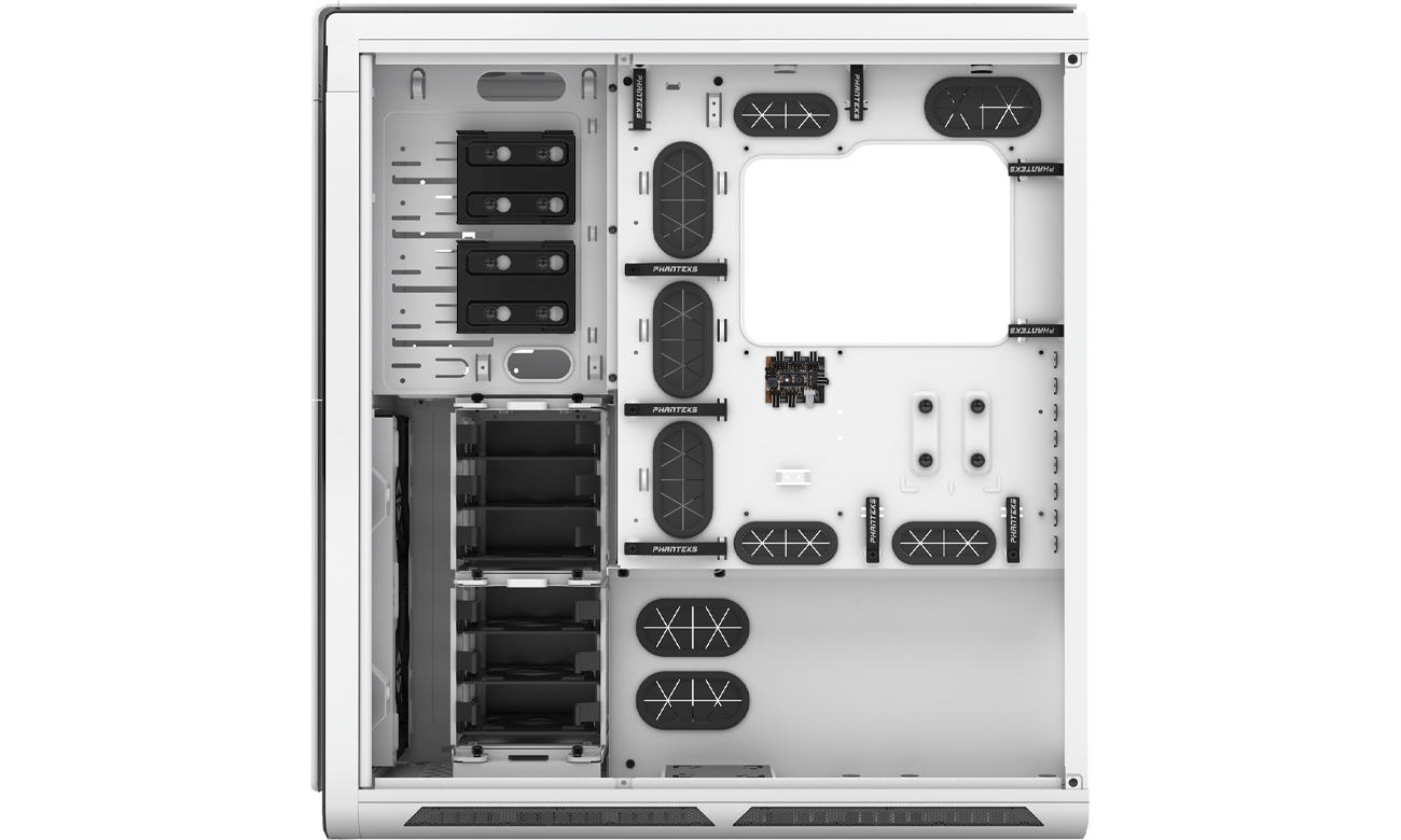 Phanteks Enthoo Primo LED wnętrze za tylną ścianką
