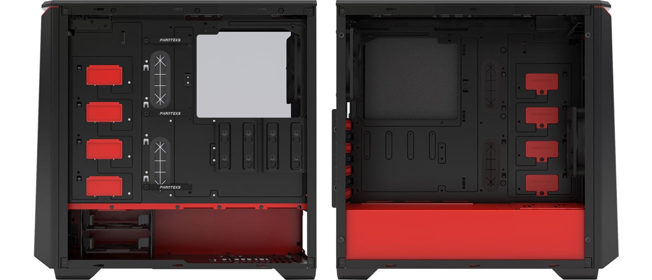 Phanteks Eclipse P400S TG (czarny/czerwony) - Wnętrze