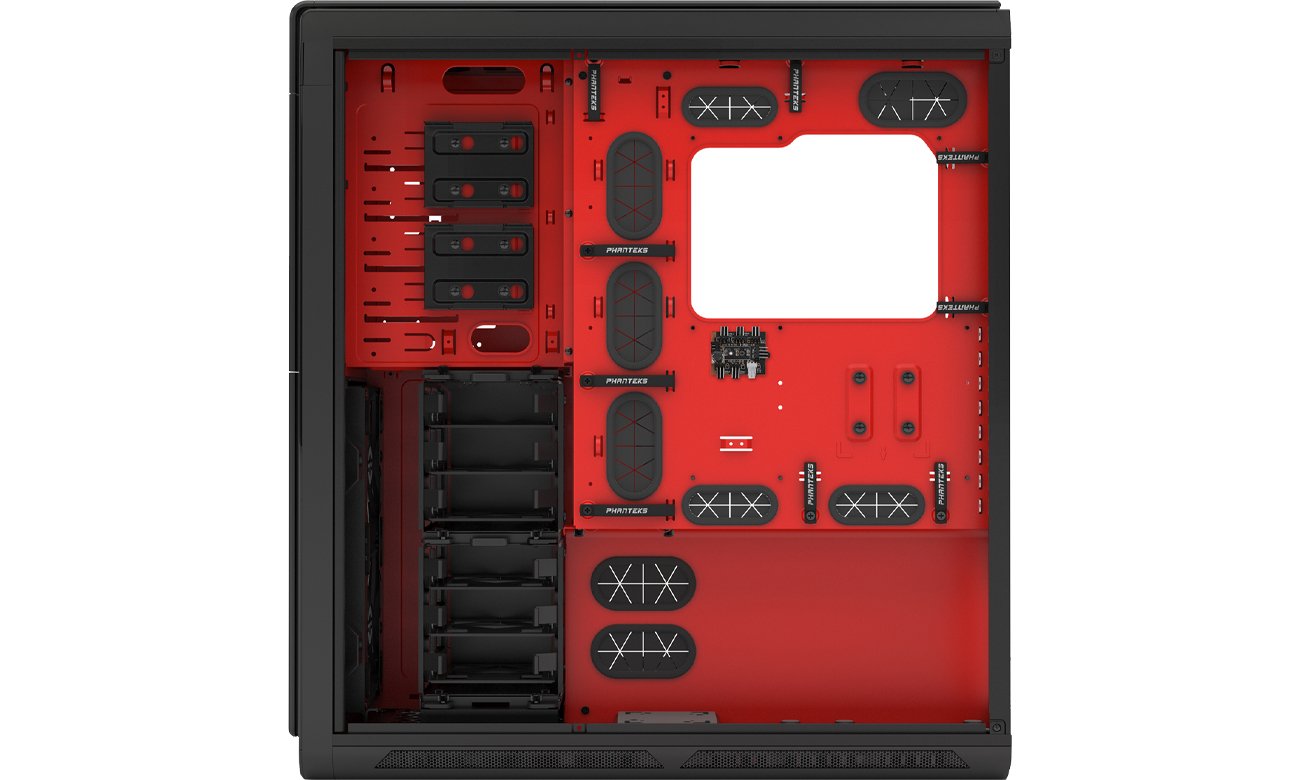 Phanteks Enthoo Primo SE LED wnętrze za tylną ścianką