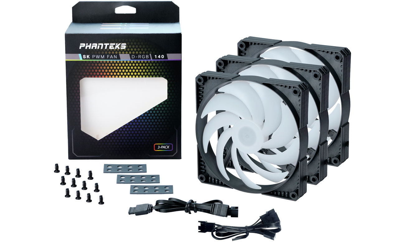 Wentylator do komputera Phanteks SK140 DRGB PWM 3 pack 3x140mm PH-F140SK_DRGB_PWM_3P