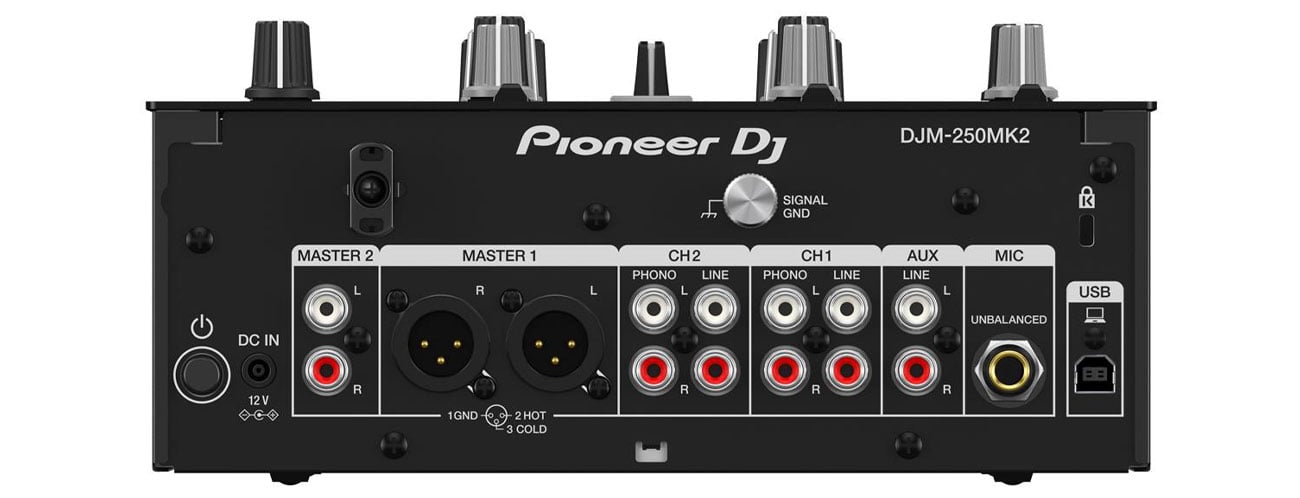  Pioneer DJM-250MK2 widok z tyłu, porty