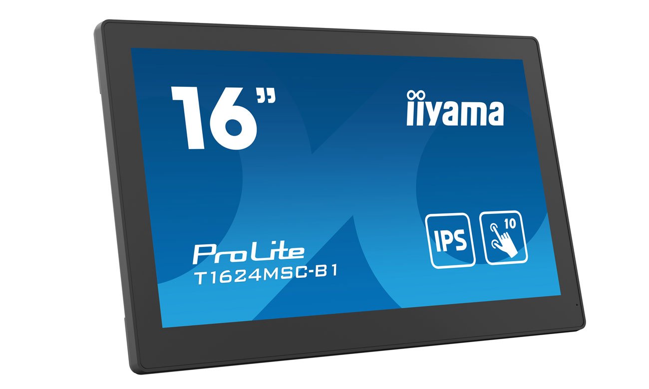 iiyama T1624MSC-B1 widok z przodu pod kątem