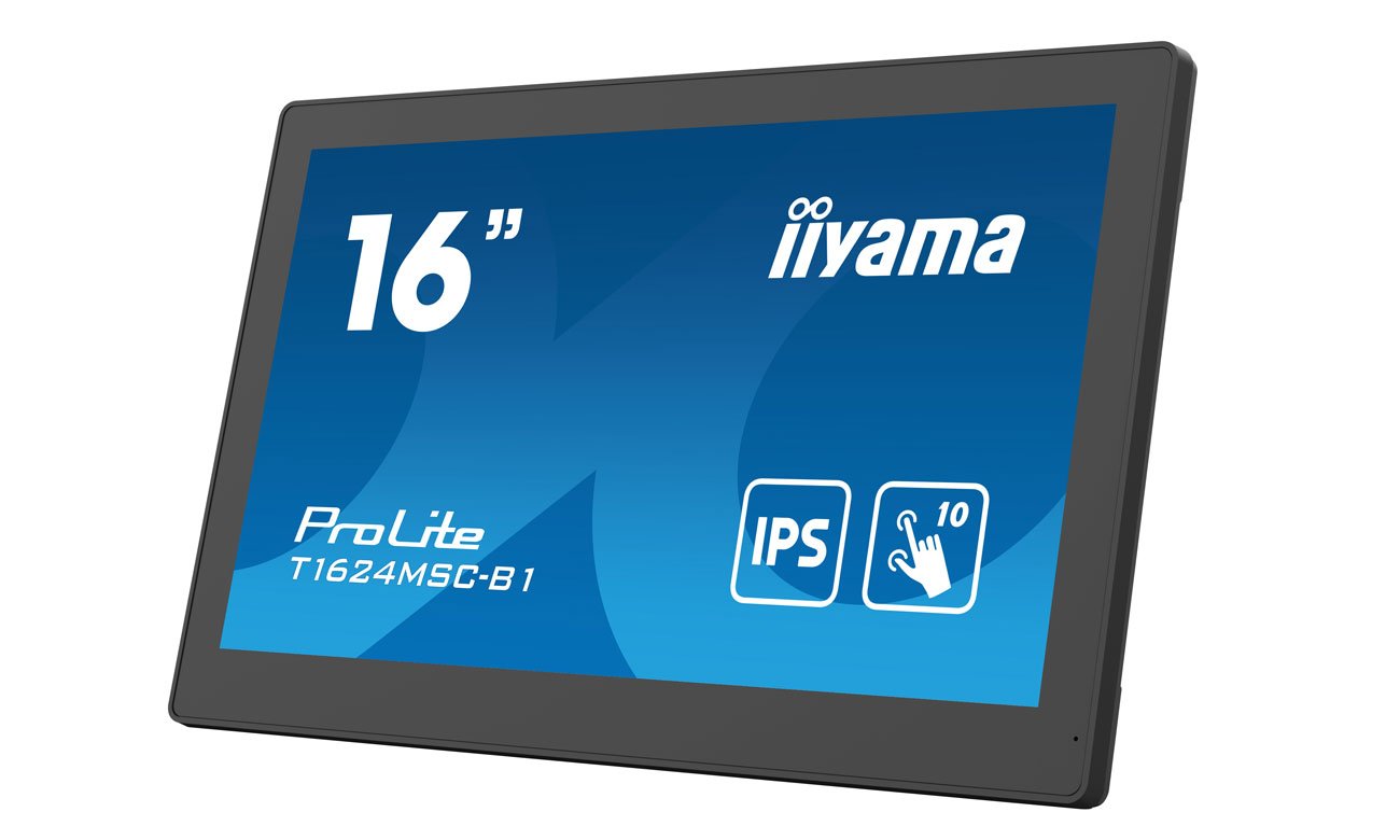 iiyama T1624MSC-B1 widok z przodu pod kątem