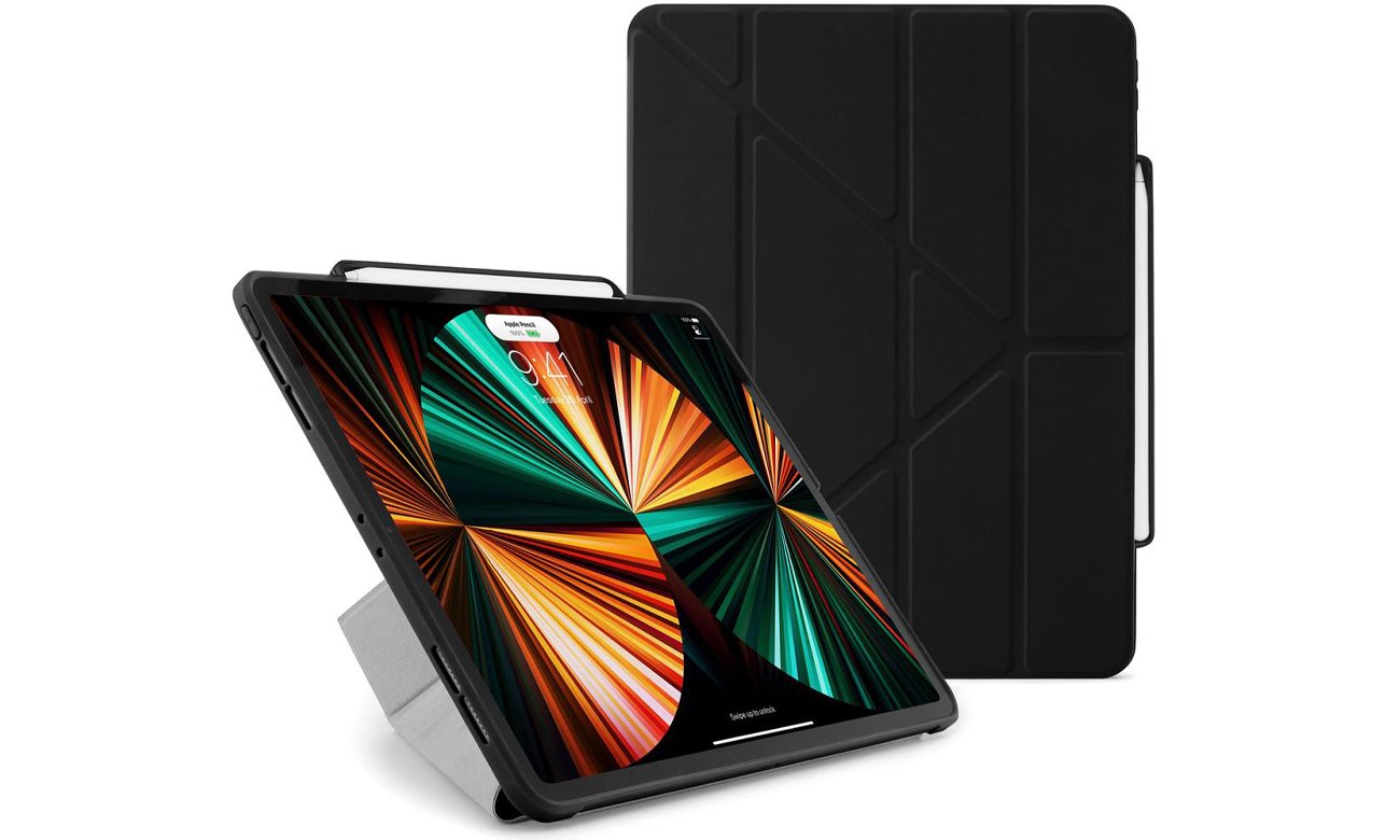 Etui Pipetto Origami Pencil Case do iPad Pro 12.9'' (2022-2018) black