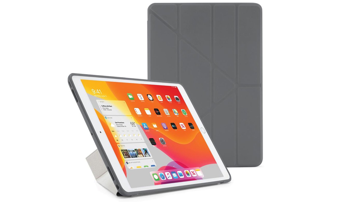 Etui Pipetto Origami TPU do iPad 10.2'' (2021/2020/2019) grey
