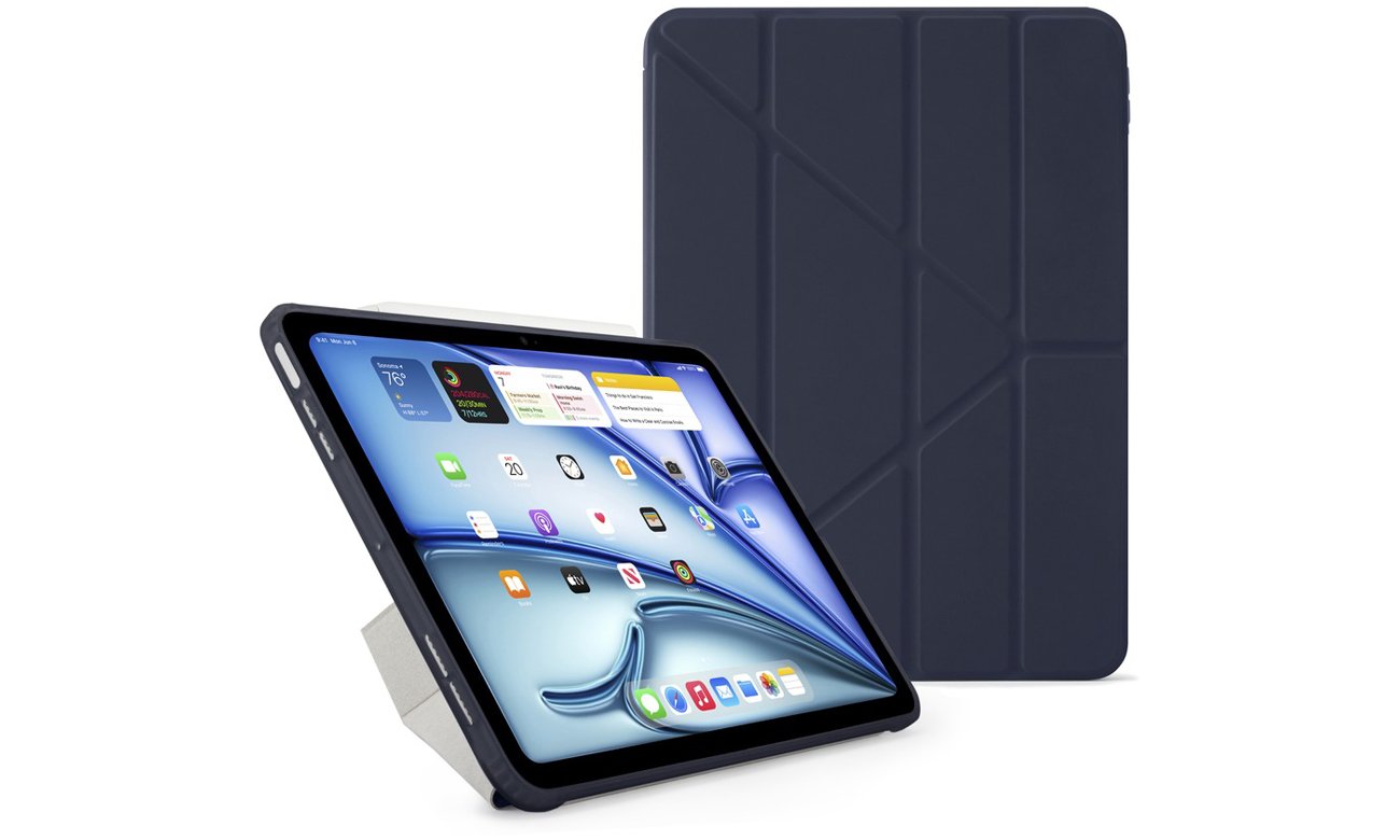 Etui Pipetto Origami No1 Original Case do iPad Air 13'' (2024) Granatowe - Widok ogólny