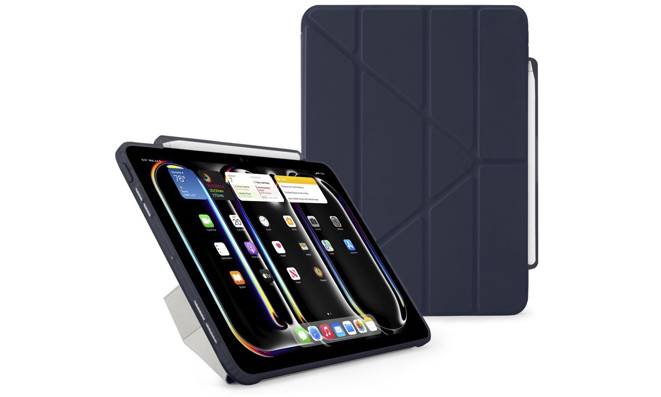 Etui Pipetto Origami No3 Pencil Case do iPad Pro 11'' (2024) Granatowe - Widok ogólny