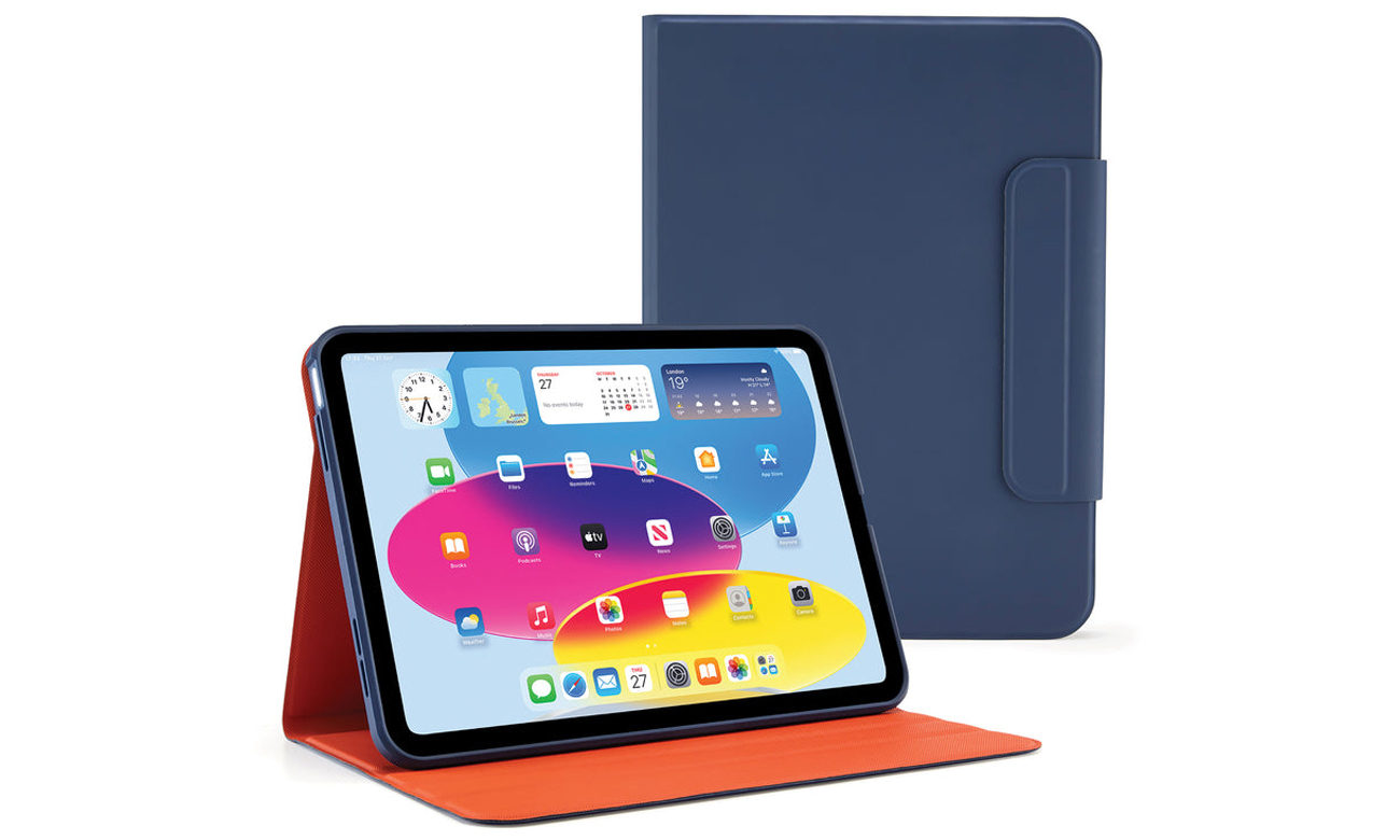 Etui Pipetto Origami No5 Rotating Folio Case do iPad 10.9 (2022) dark blue
