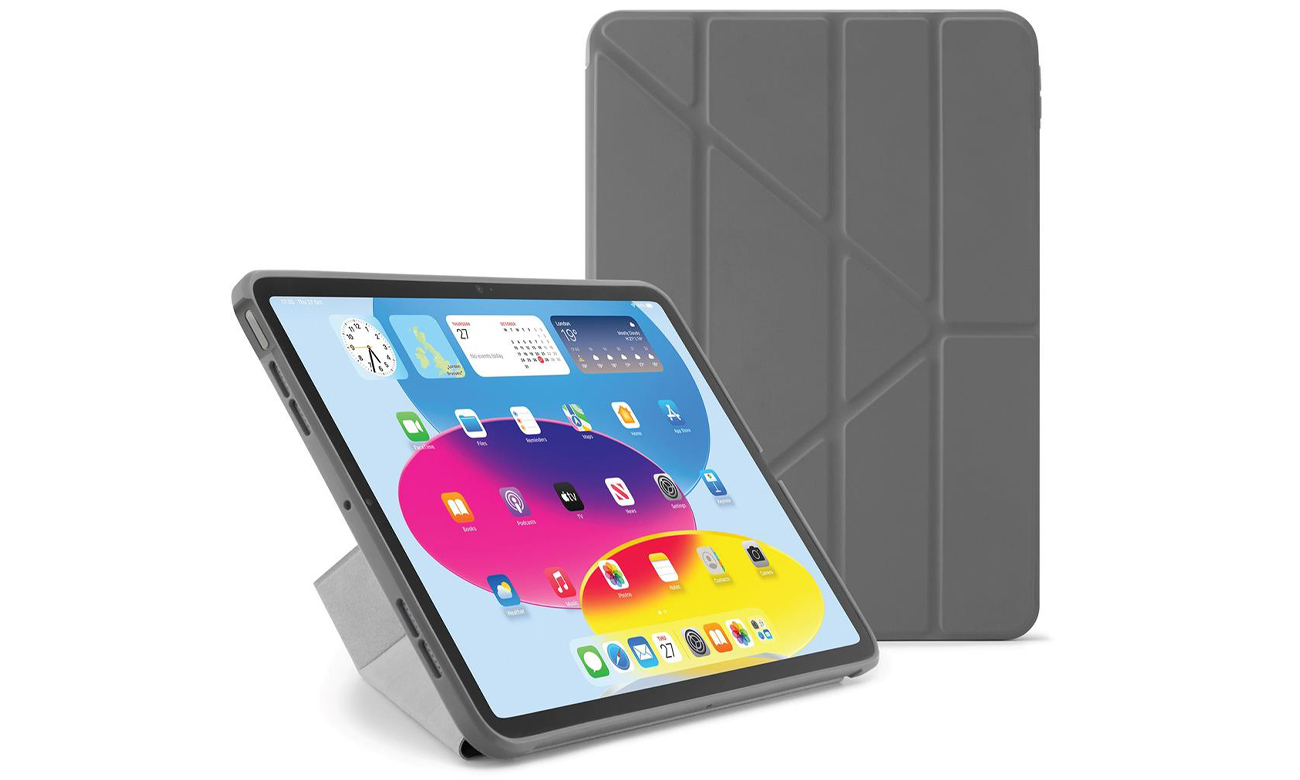 Etui Pipetto Origami do iPad 2022 (10. gen.) dark grey