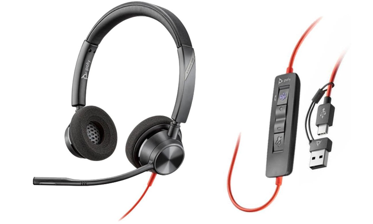 Zestaw słuchawkowy Poly Blackwire 3320 Stereo MS - Widok ogólny