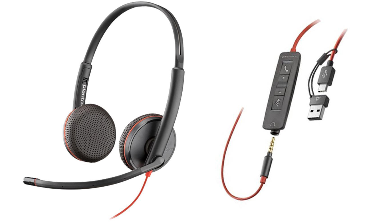 Zestaw słuchawkowy Poly Blackwire 3225 Stereo - Widok ogólny