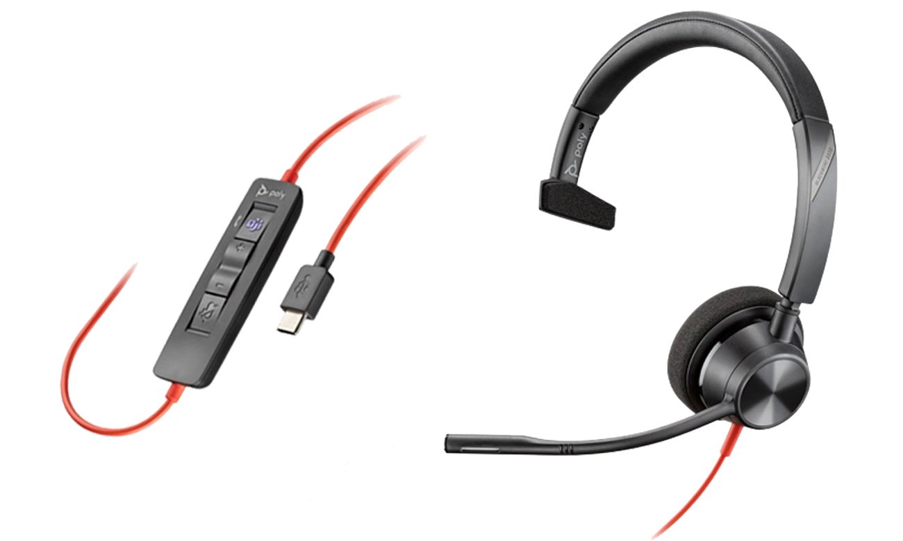Zestaw słuchawkowy Poly Blackwire 3310 MS USB-C - Widok ogólny