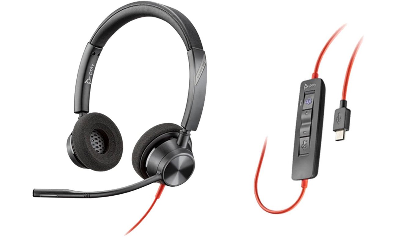 Zestaw słuchawkowy Poly Blackwire 3320 MS USB-C - Widok ogólny